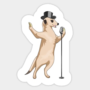 Meerkat Singer Microphone Music Sticker